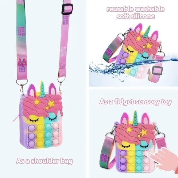 New Pop Purse, Unicorn Pop Purse For Girl, Shoulder bag, T2MIS - Picture 8 of 8